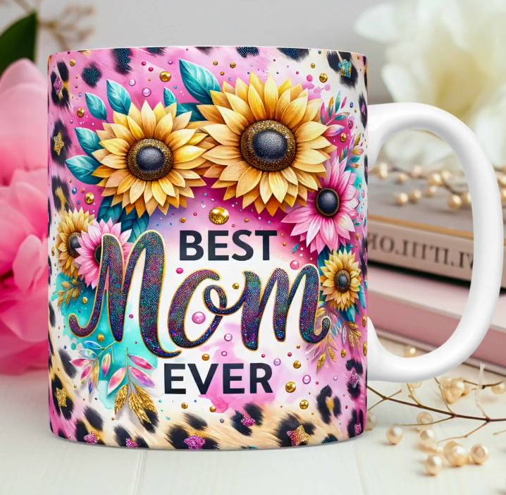 TAZA MAMÁ FLORAL GLITTER 14.0