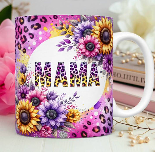 TAZA MAMÁ FLORAL GLITTER 3.0