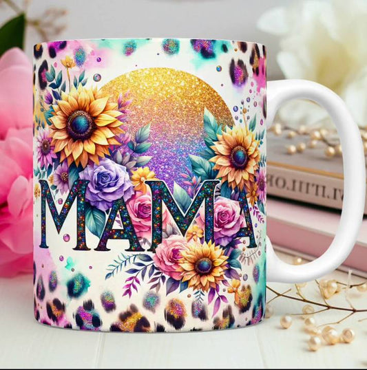 TAZA MAMÁ FLORAL GLITTER 4.0