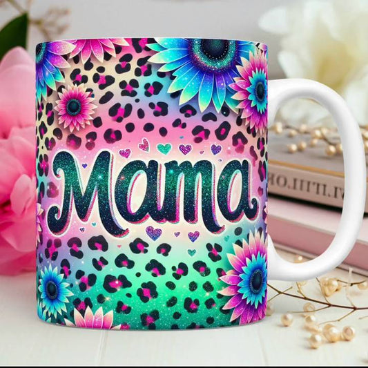 TAZA MAMÁ FLORAL GLITTER 10.0